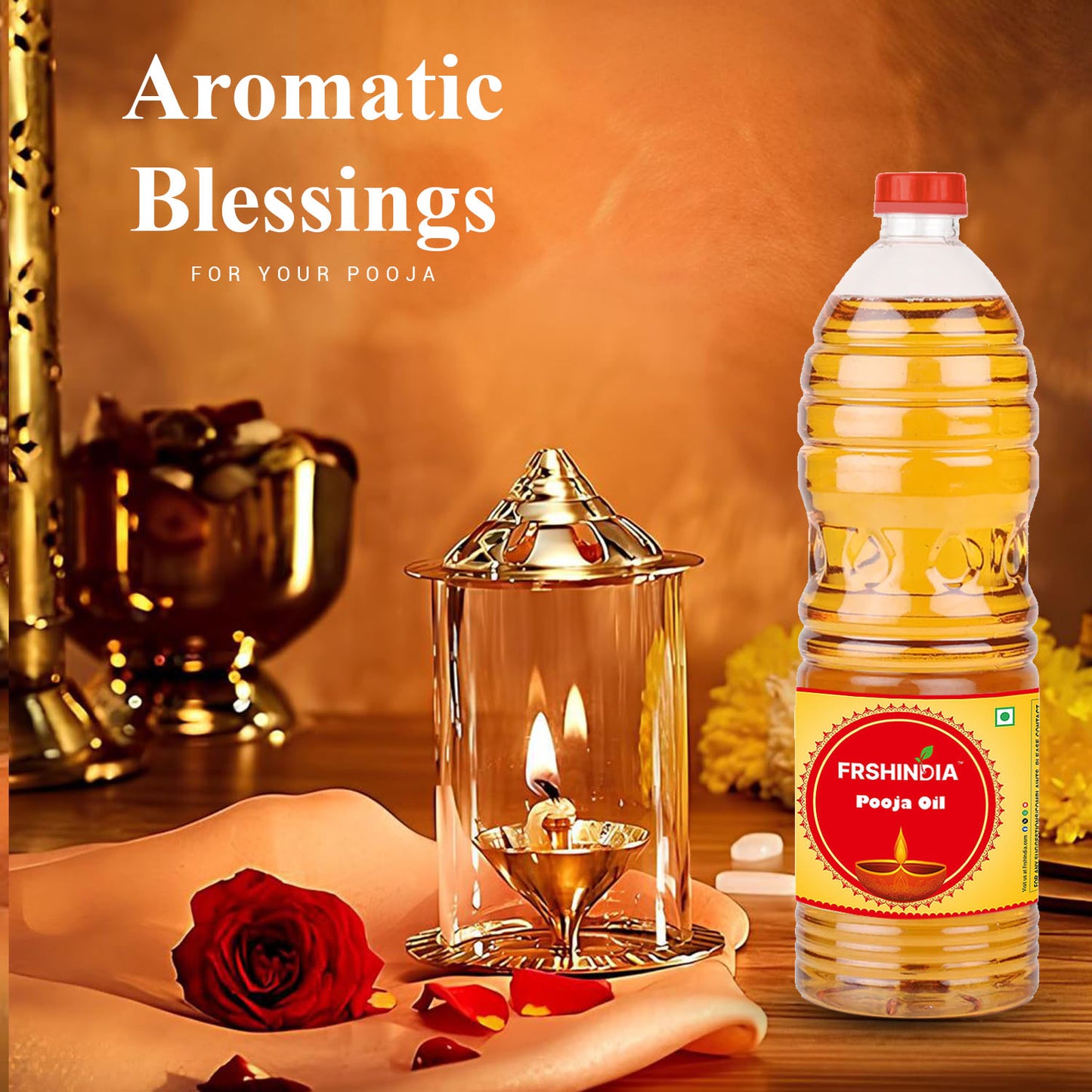 FRSHINDIA Divine Glow Pooja Oil (1 Ltr.)