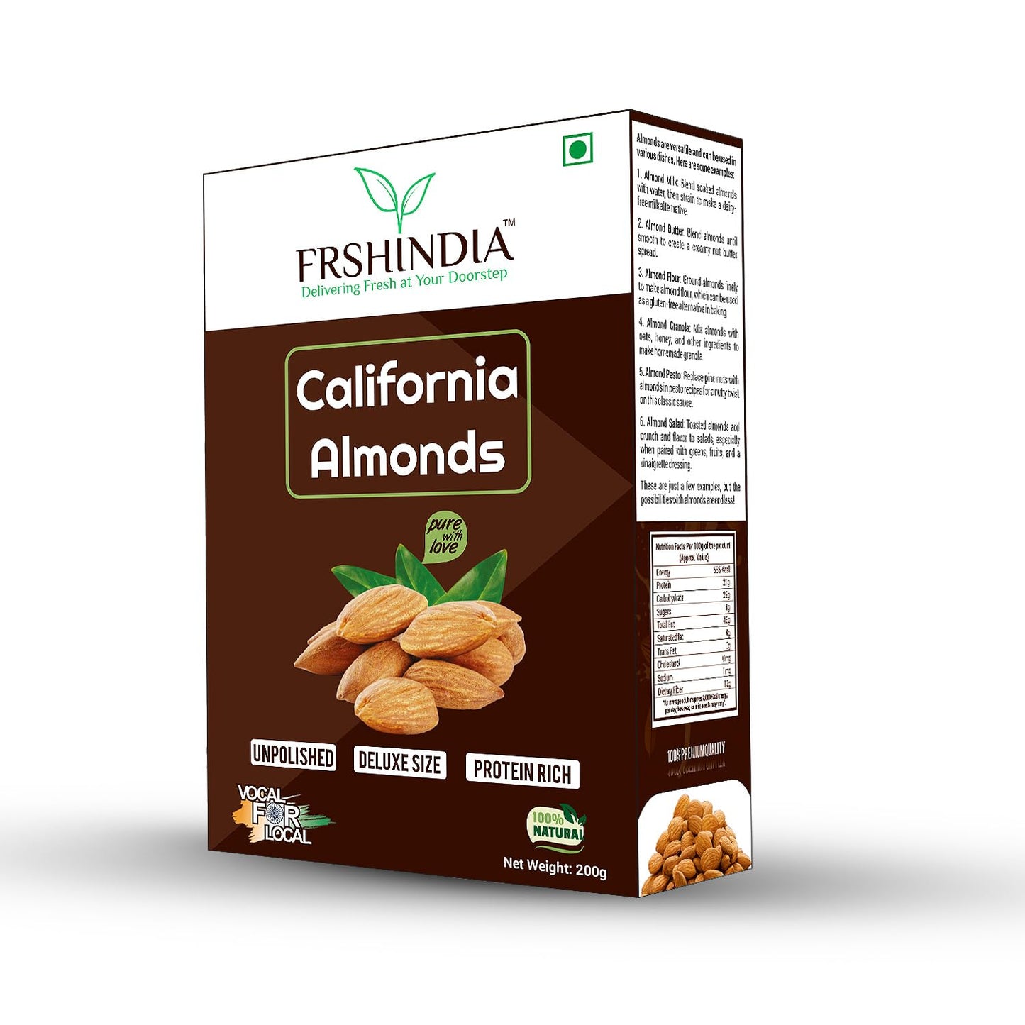Premium California Almonds 200 gm
