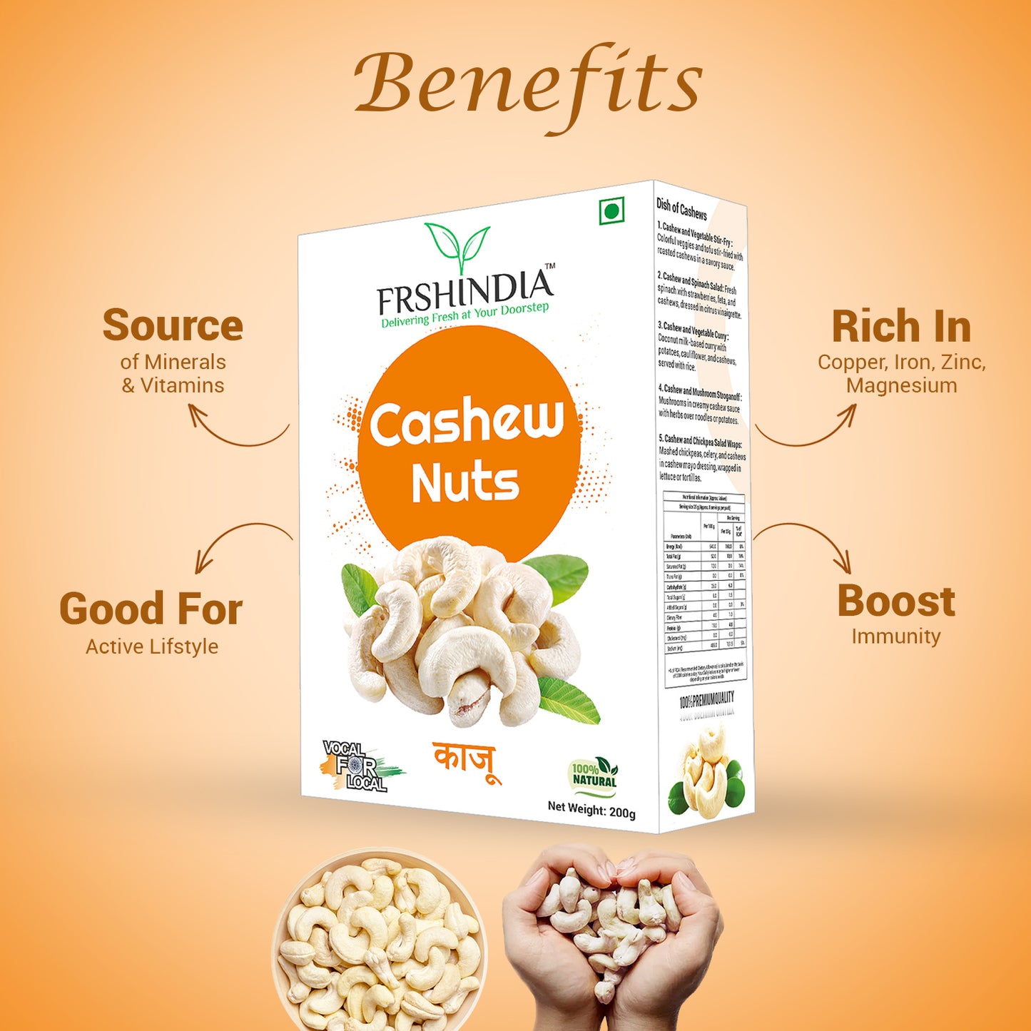 Premium Cashews 200 gm