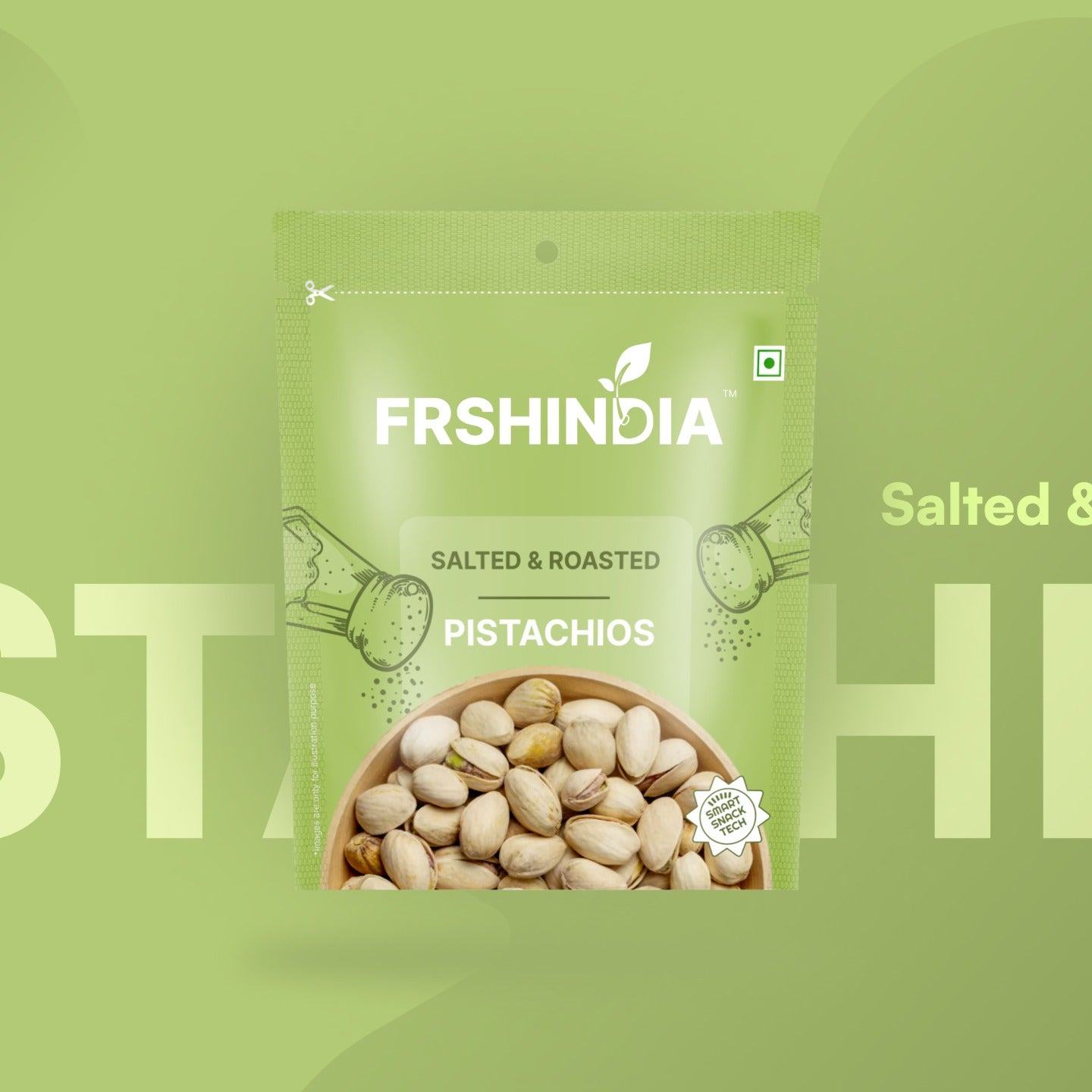 FRSHINDIA Salted & Roasted Pistachios MRP 20 (pack of 10)