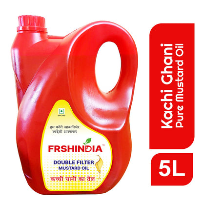 Premium Kachhi Ghani Pure Mustard Oil PET Can (5 L)