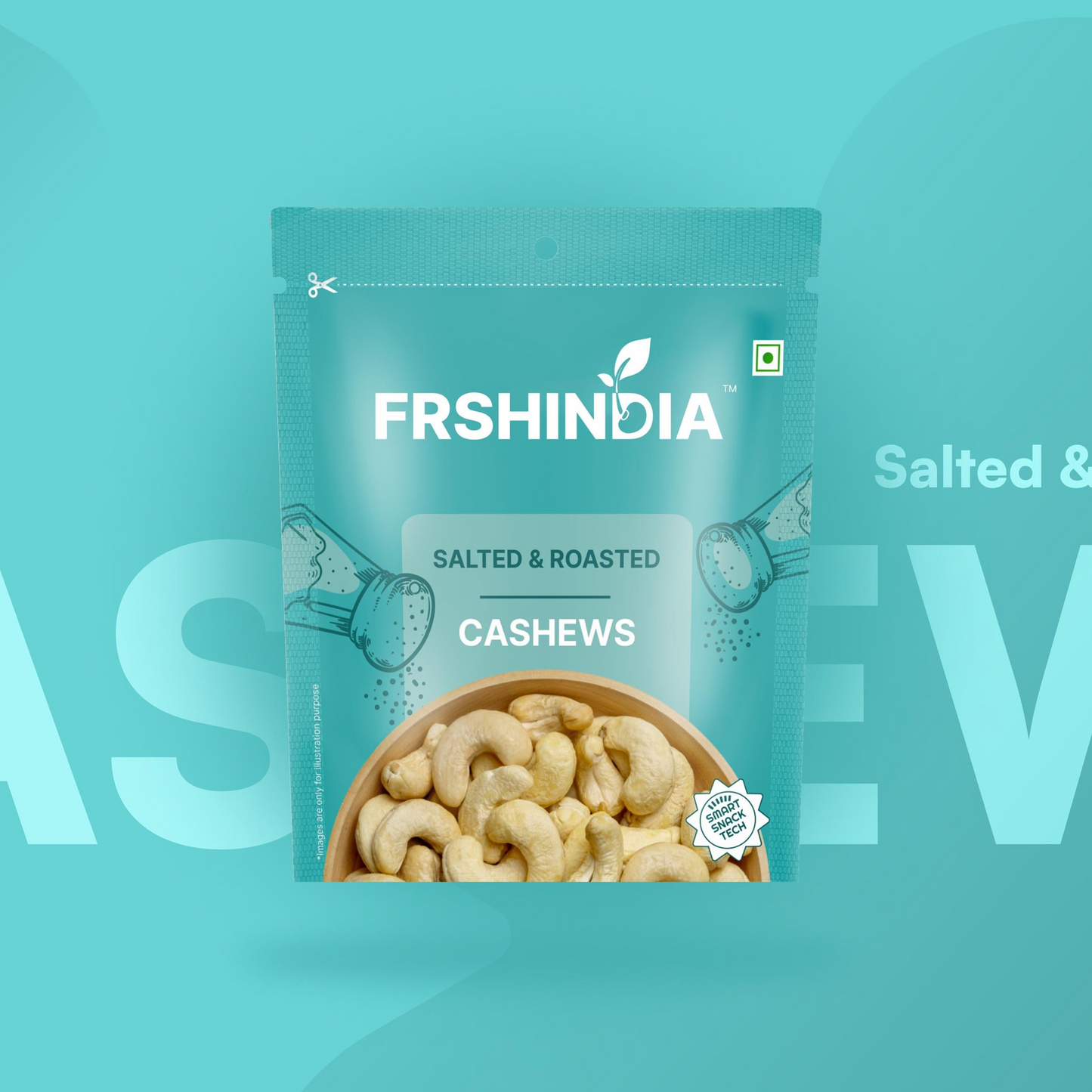 FRSHINDIA Salted & Roasted Cashews MRP 20 (pack of 10)